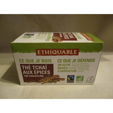 Thé Ethiquable Tchaï aux épices